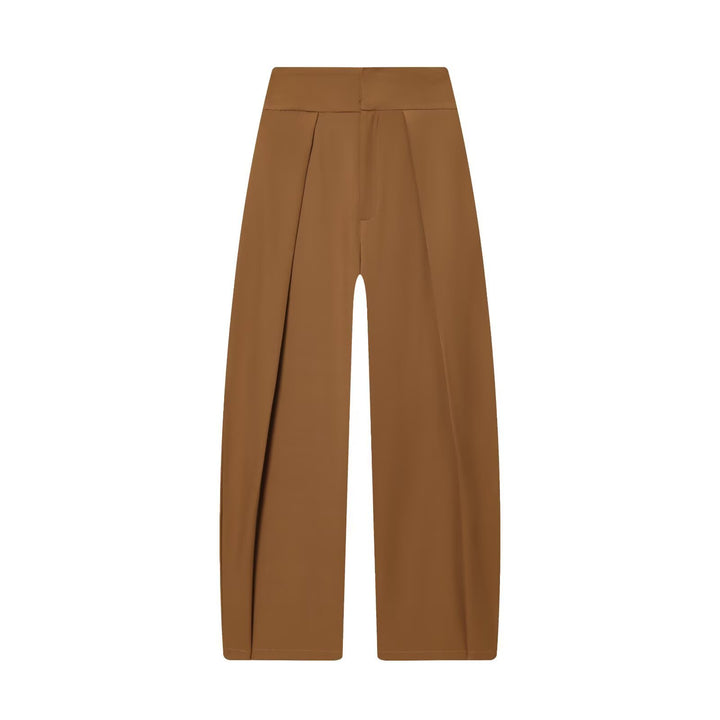 Damen Weite Highwaist-Hose mit Frontfalten und fließender Palazzo-Silhouette Echo Archiv