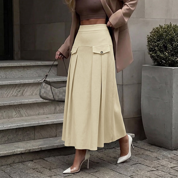 Damen Eleganter Plisseerock mit tiefem Bund und Taschen Echo Archiv
