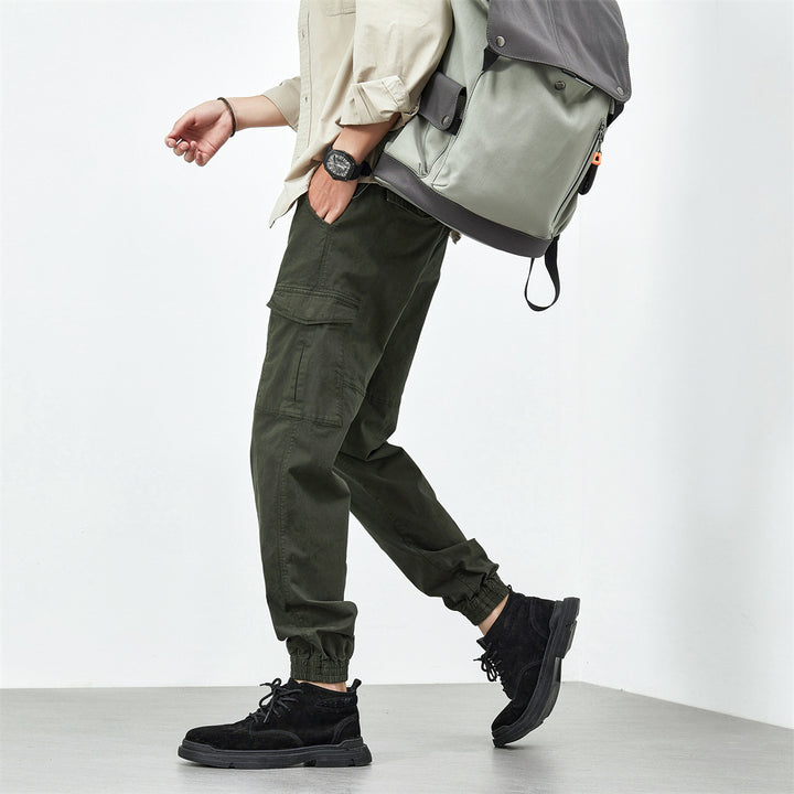 Herren Cargo-Hose mit elastischem Bund und verstellbarem Gurt Echoarchiv