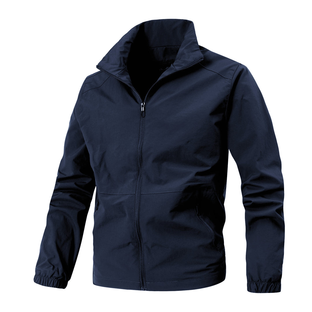 Herren Leichte Softshelljacke mit Stehkragen, winddichter Membran und Reißverschlusstaschen Echoarchiv