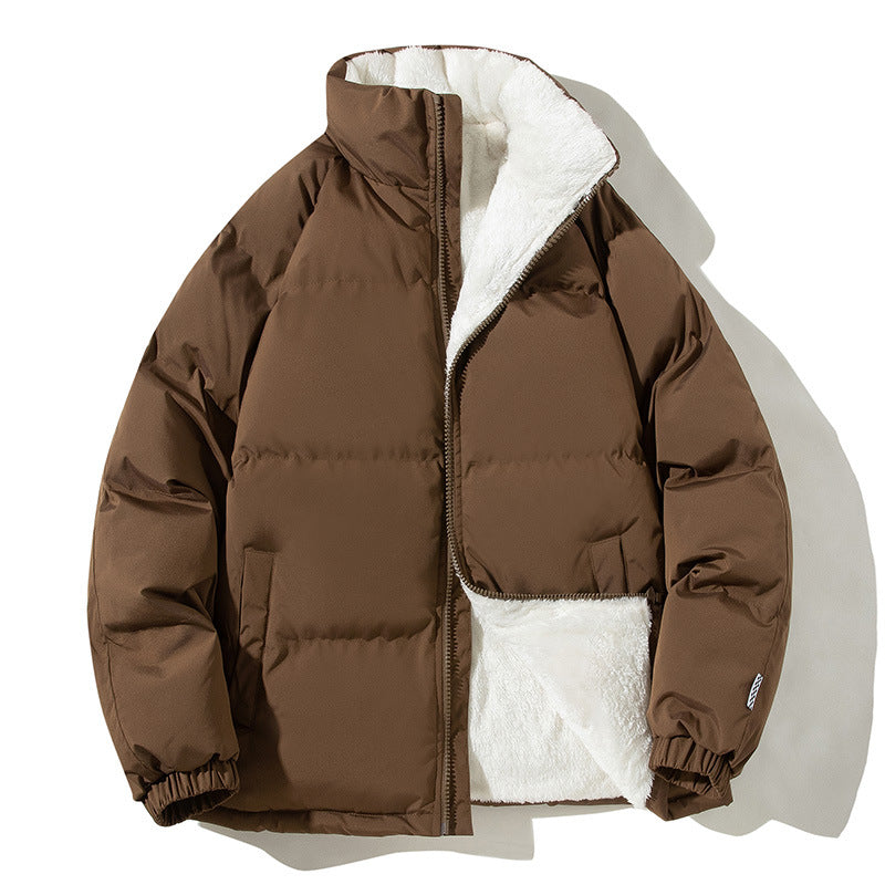 Damen gesteppte Thermo-Bomberjacke mit weicher Teddy-Fütterung und hohem Stehkragen – Avenza