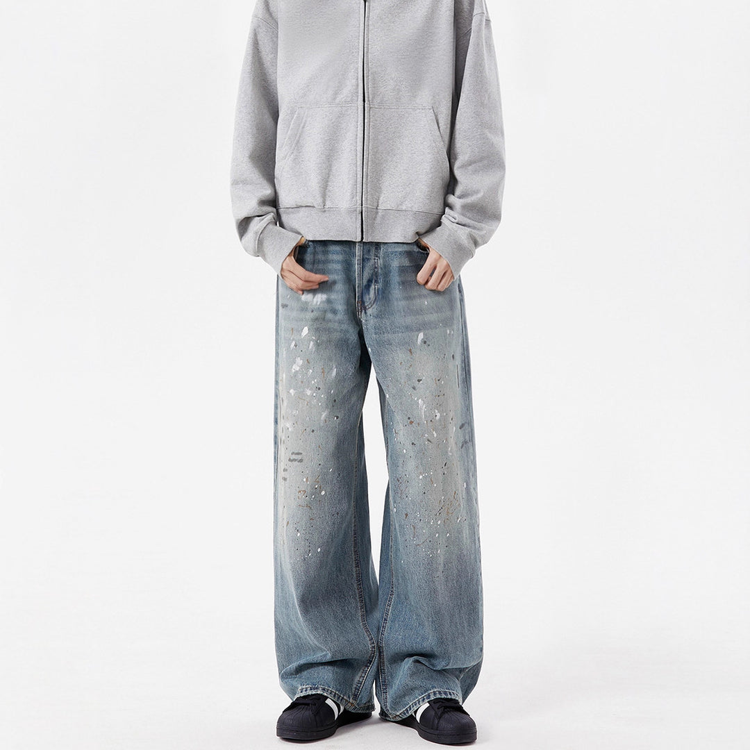 Damen Weitgeschnittene Jeans mit einzigartigen Zerstörungsdetails Echoarchiv