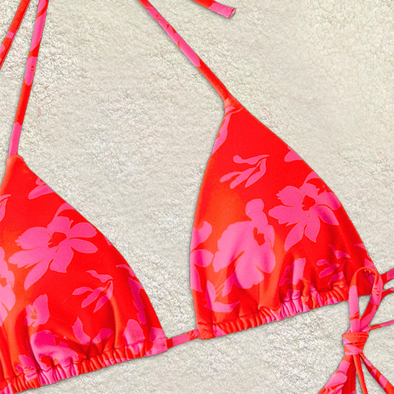 Damen Triangel-Bikini mit floralem Design und verstellbaren Bändern Echo Archiv