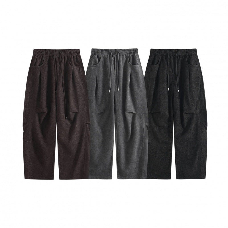 Damen Weite High‑Waist-Hose mit Tunnelzug und großen aufgesetzten Taschen Echo Archiv