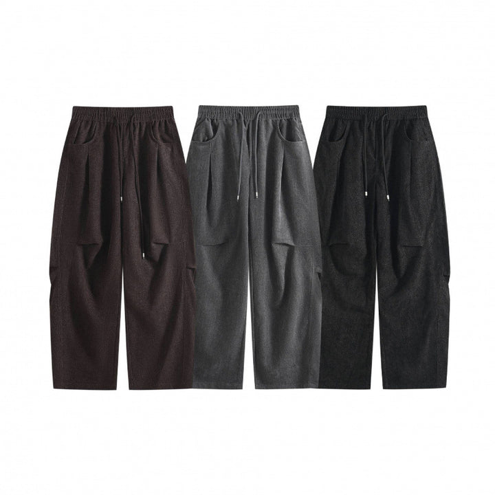 Damen Weite High‑Waist-Hose mit Tunnelzug und großen aufgesetzten Taschen Echo Archiv