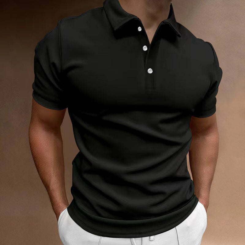 Herren nan schlank geschnittenes Stretch-Poloshirt mit Kentkragen und elastischem Saum Echo Archiv