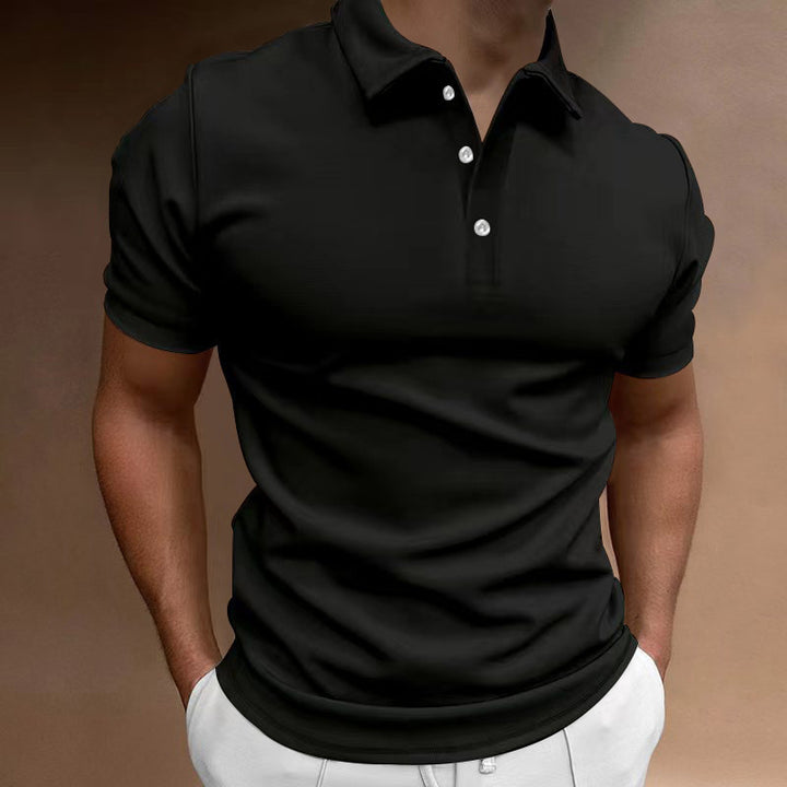 Herren nan schlank geschnittenes Stretch-Poloshirt mit Kentkragen und elastischem Saum Echo Archiv