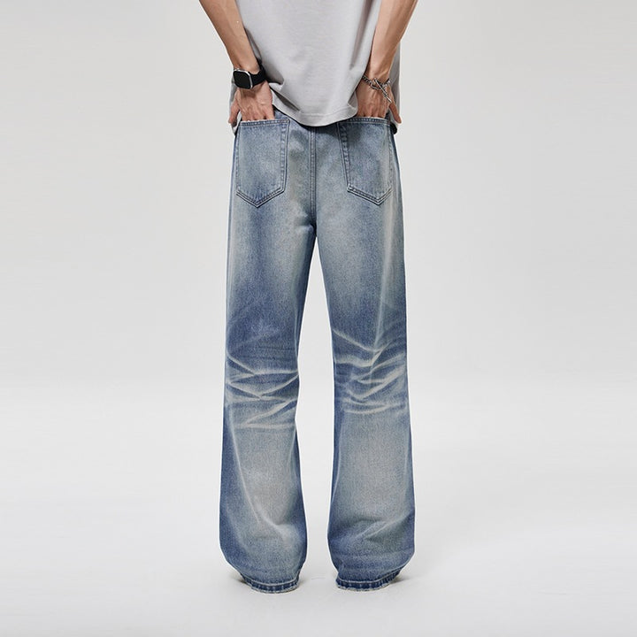 Herren Weite Baggy-Jeans im Vintage-Wash mit tiefer Leibhöhe & ausgewaschenen Falten Echoarchiv