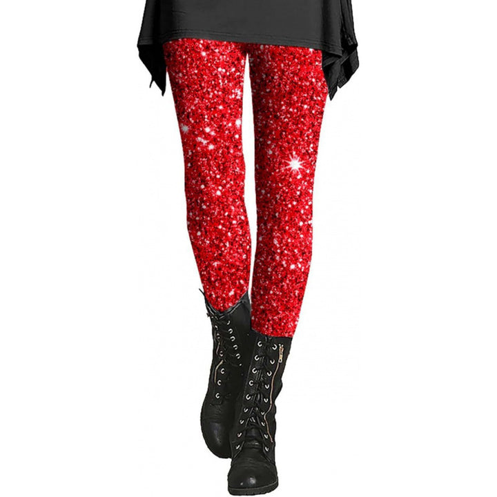 Damen Gemusterte Weihnachtsleggings Echoarchiv