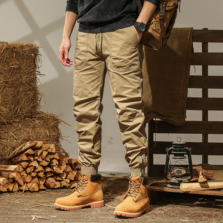 Herren sportliche Cargo-Hose mit elastischem Bund und praktischen Taschen Echoarchiv