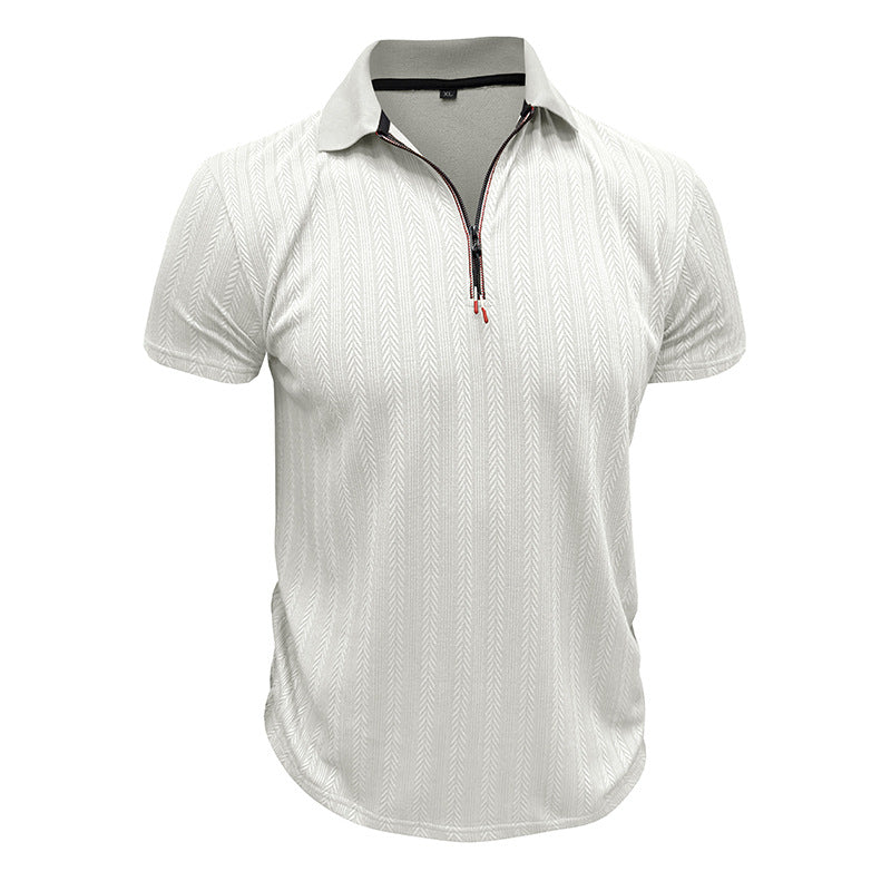 Herren sportliches Polohemd mit Reißverschluss Echoarchiv
