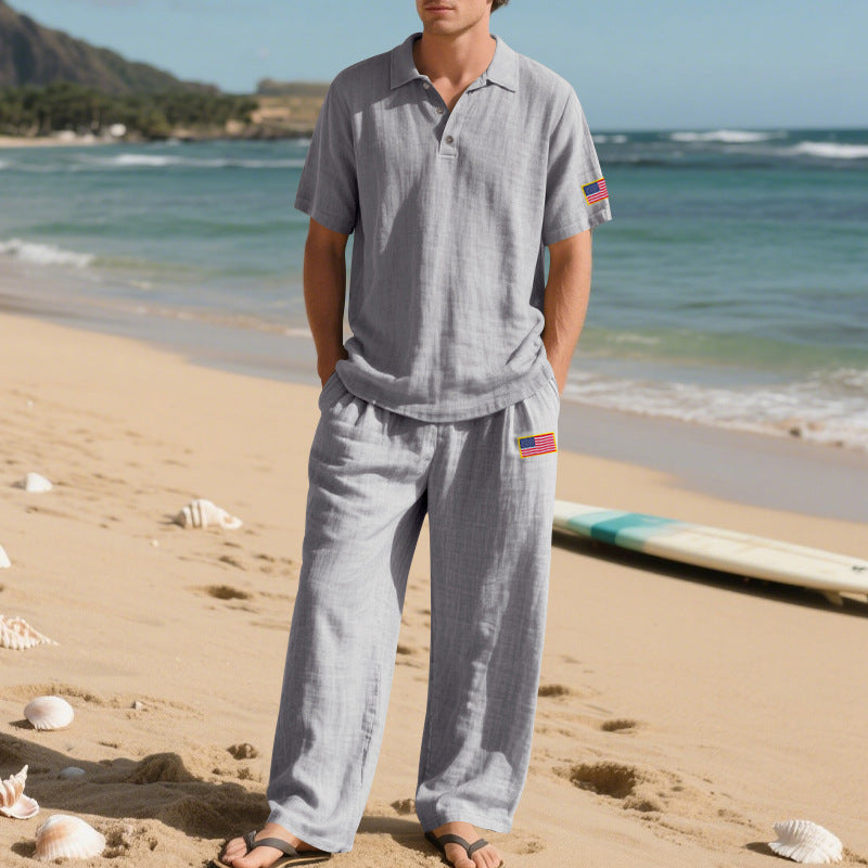 Herren lässiges Strand-Outfit aus leichtem und atmungsaktivem Stoff Echoarchiv