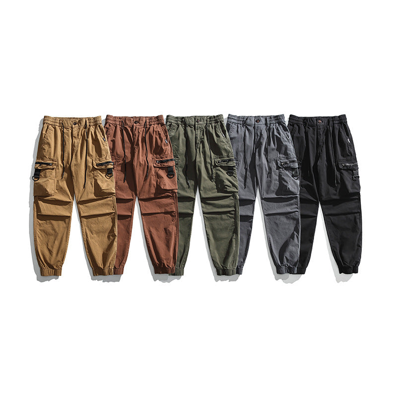 Herren Multifunktionale Cargo-Jogginghose mit D-Ringen, Reißverschluss‑Klappen und elastischen Bündchen Echo Archiv
