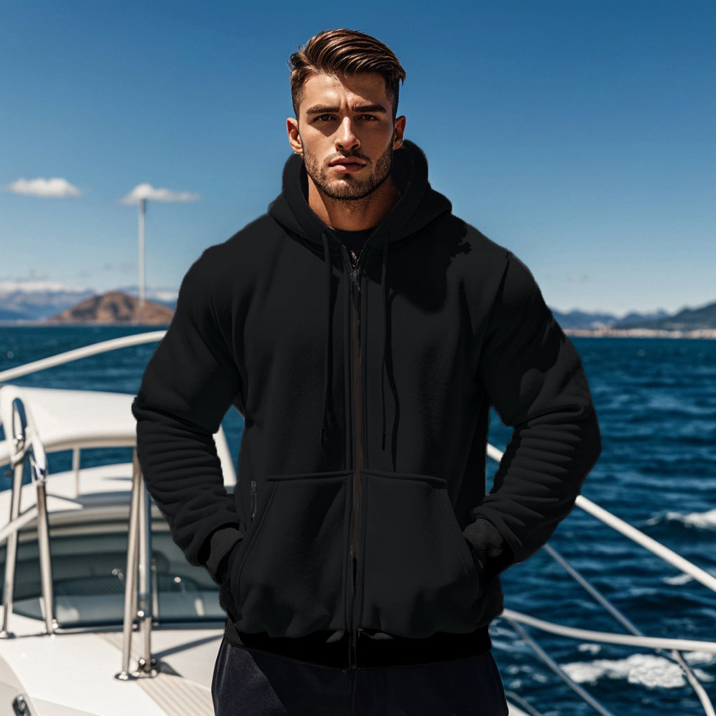 Herren Sportliche Kapuzenjacke mit praktischen Reißverschlusstaschen Echoarchiv