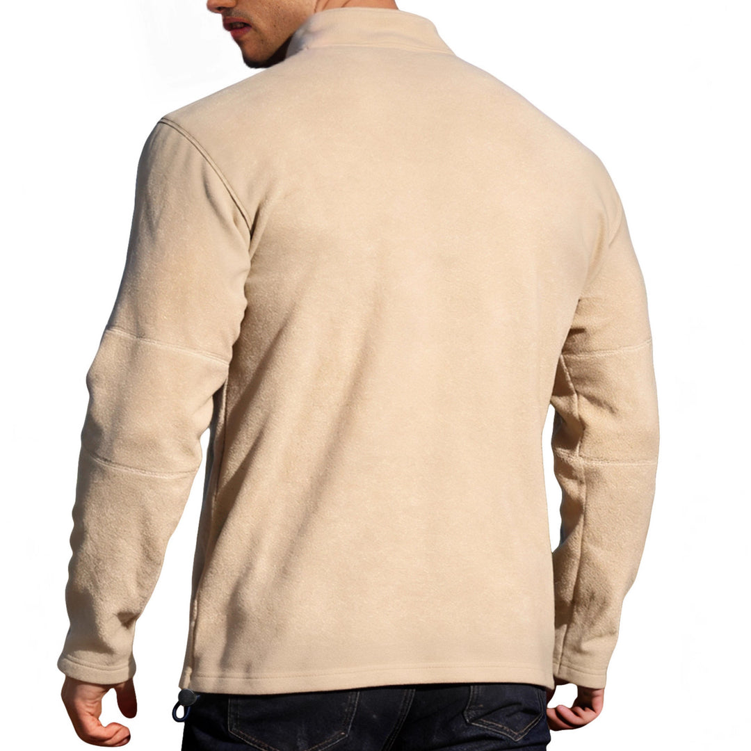 Herren nan leichter Mikrofleece-Performancepullover mit kurzem Reißverschluss Raglanärmeln und formgebenden Nähten Echo Archiv