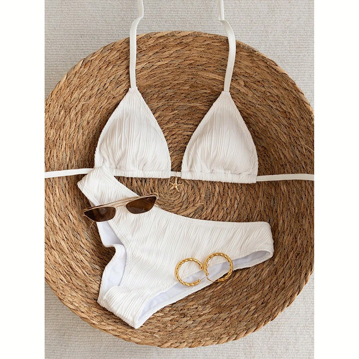 Damen Triangel-Bikini mit strukturiertem Oberteil und hoher Taille Echo Archiv