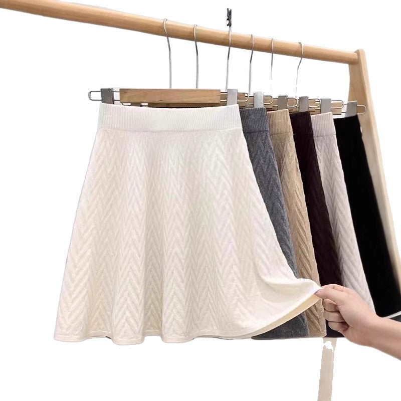 Damen Plissierter Strickrock mit Zopfmuster Echo Archiv