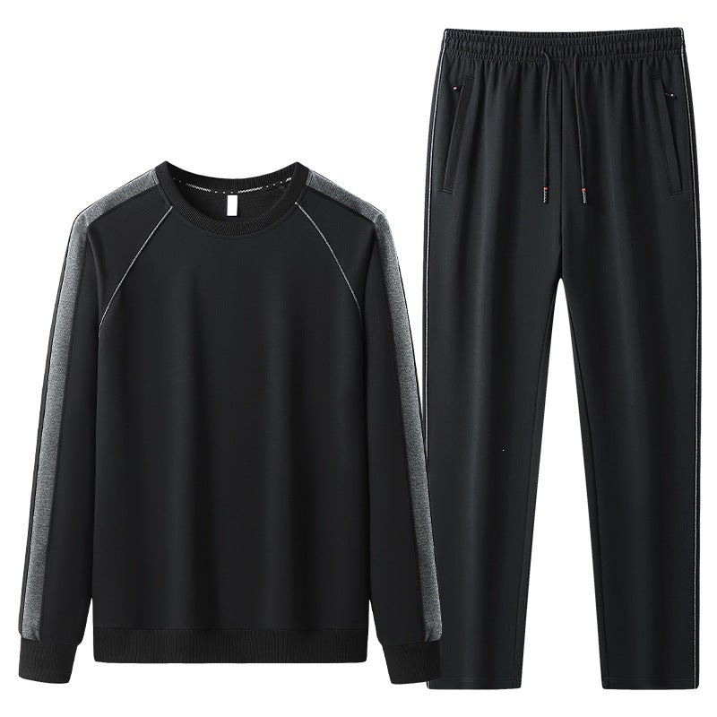 Herren Freizeit-Trainingsanzug-Set aus weichem Jersey mit Raglanärmeln & elastischem Kordelbund Echoarchiv
