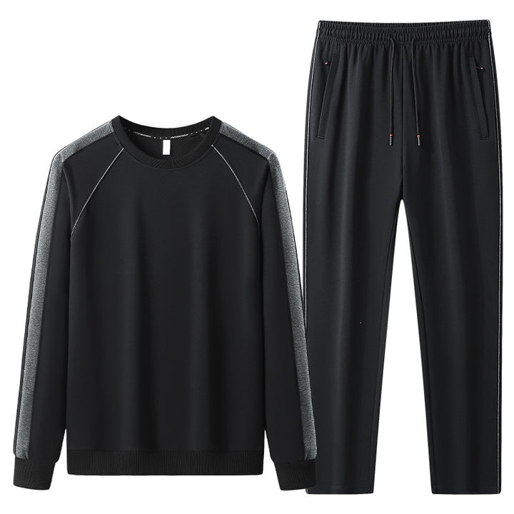 Herren Freizeit-Trainingsanzug-Set aus weichem Jersey mit Raglanärmeln & elastischem Kordelbund Echoarchiv