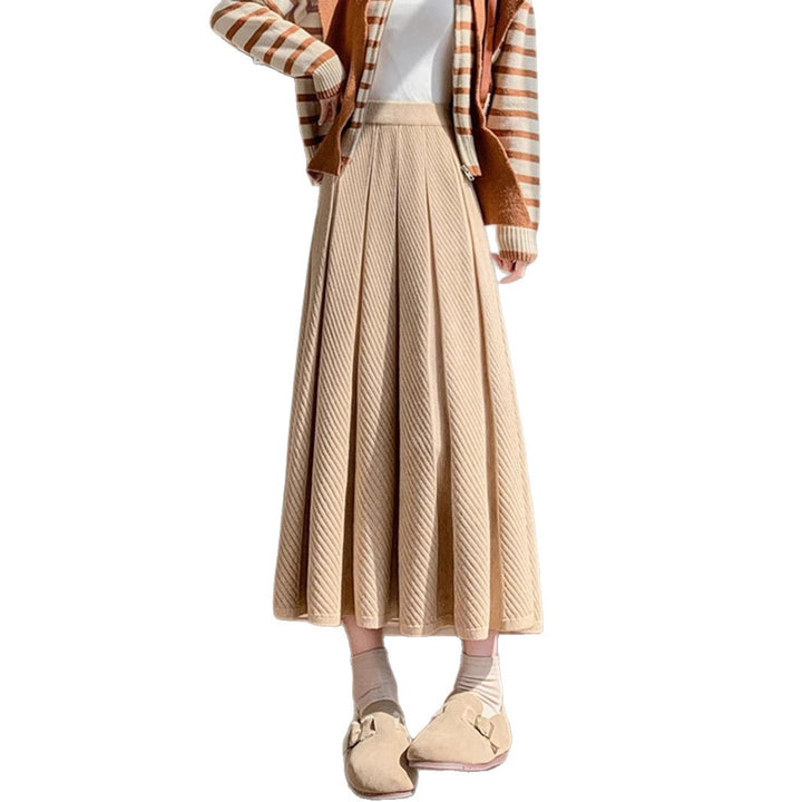 Damen Eleganter Plissierter Maxirock Echo Archiv