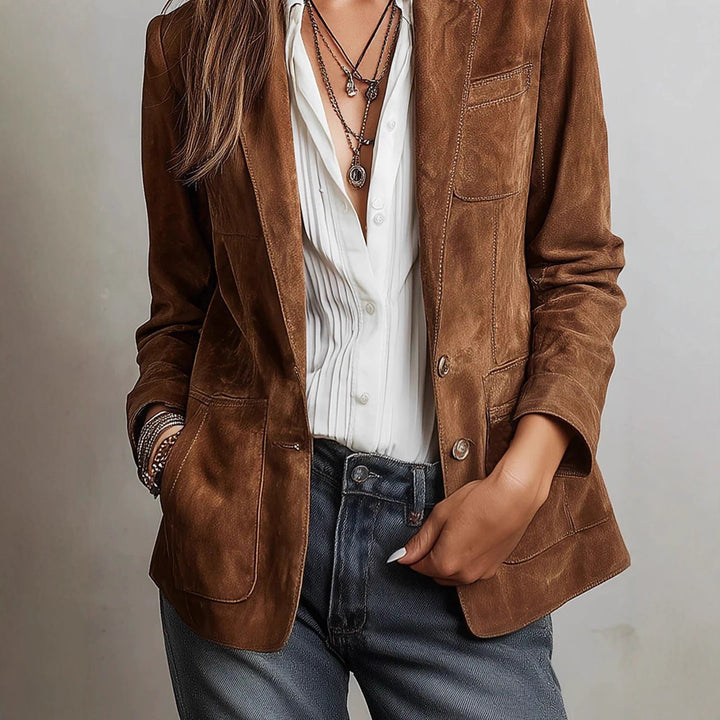 Damen Eleganter Wildlederblazer Echo Archiv