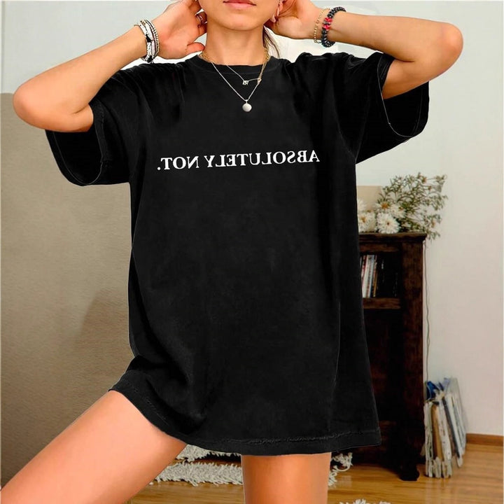 Damen Oversized T-Shirt mit kreativem Statementdruck Echo Archiv