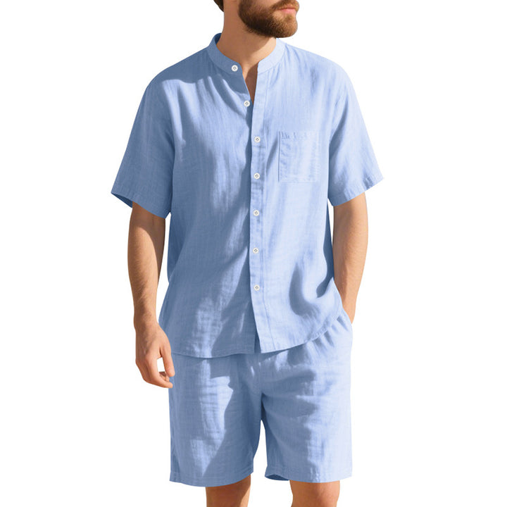 Herren Kurzarm-Set mit hochwertigem, atmungsaktivem Gewebe und elastischem Bund Echoarchiv