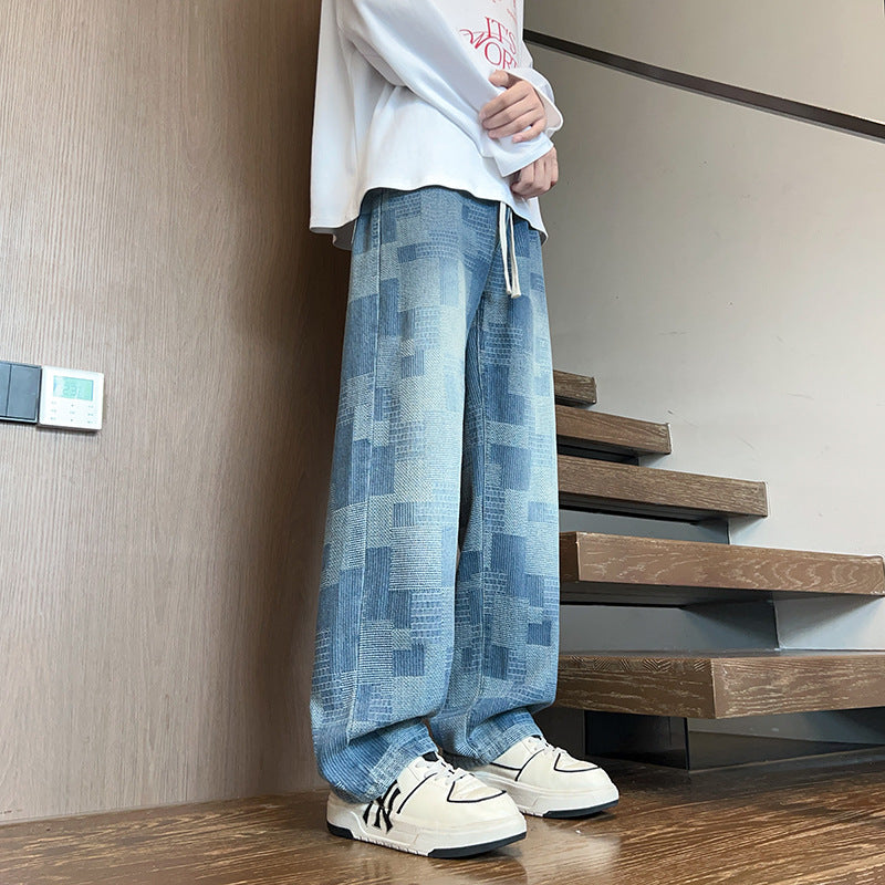 Unisex Weitgeschnittene Denim-Hose im modernen Design Echoarchiv