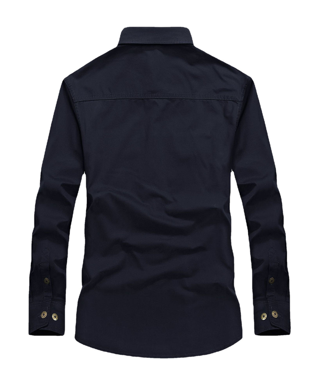 Herren Canvas-Utility-Hemdjacke mit Kontrastnähten und Brustpattentaschen – Taviero