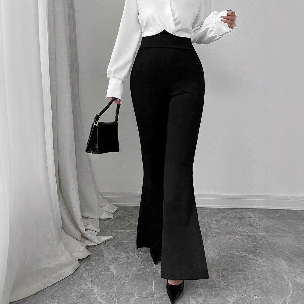 Damen Flared-Hose mit hohem Bund und fließendem Schnitt Echo Archiv