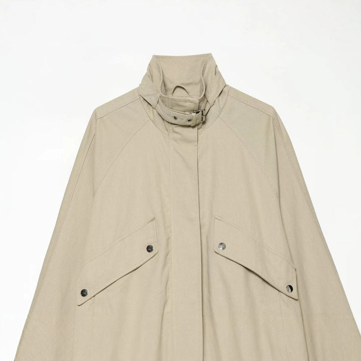 Damen Wasserabweisende Cropped-Utility-Jacke mit hohem Stehkragen und Karodetail an den Ärmelaufschlägen Echo Archiv
