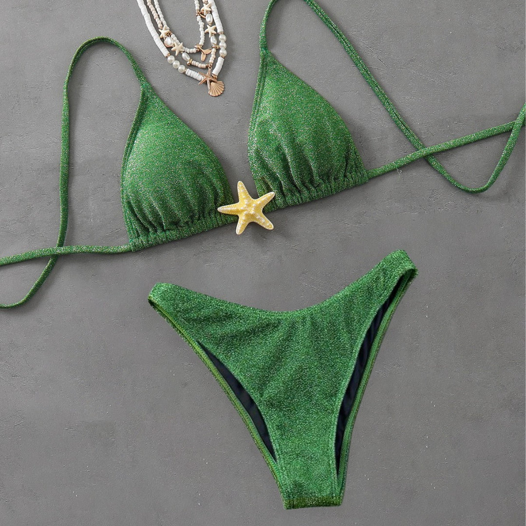 Damen Triangel-Bikini mit modischem Glitzer-Effekt Echo Archiv