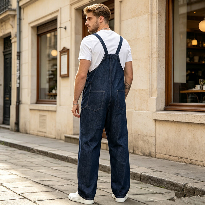 Herren Modische Denim-Latzhose Echoarchiv