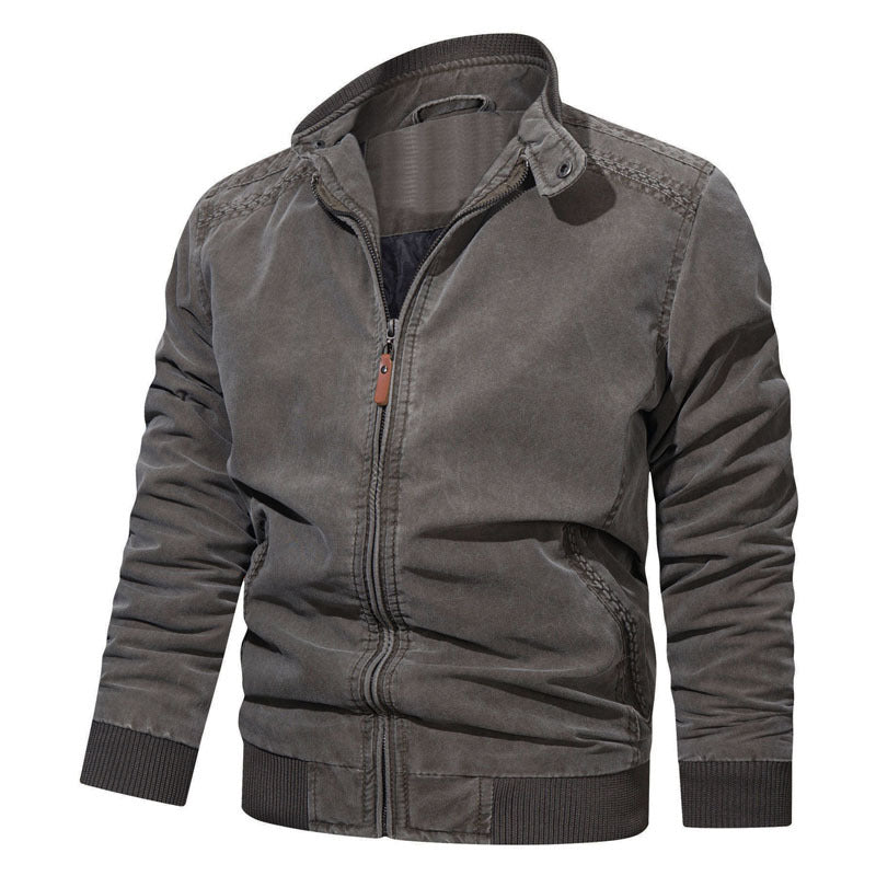 Herren Modische Bomberjacke mit Reißverschluss und feinen Details Echo Archiv