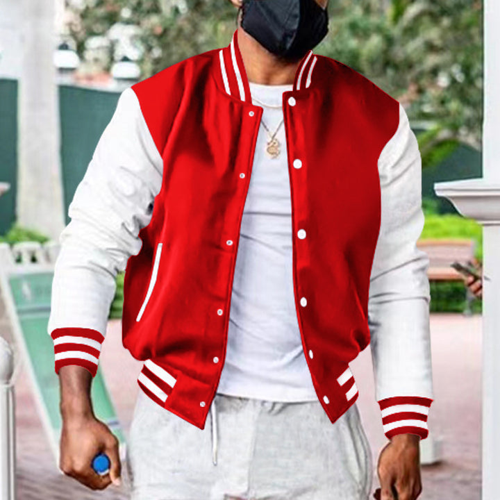 Herren Varsity-Jacke mit kontrastierenden Ärmeln Echoarchiv