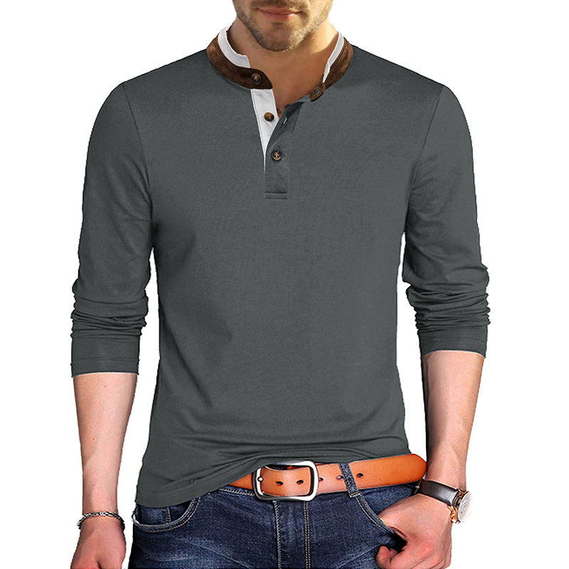 Herren Langarmshirt mit modernem Kragen Echoarchiv