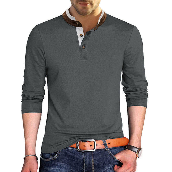 Herren Langarmshirt mit modernem Kragen Echoarchiv