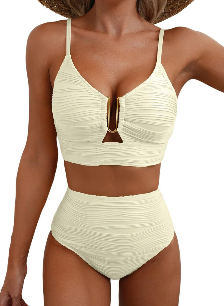 Damen Hochgeschnittener Bikini mit Raffungen Echo Archiv