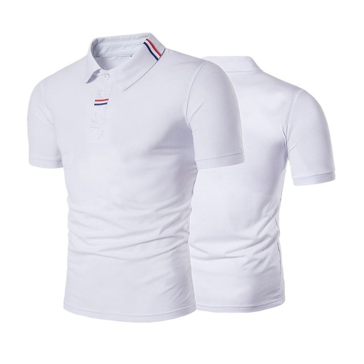 Herren Elegantes Poloshirt mit modischem Kragenmuster Echoarchiv