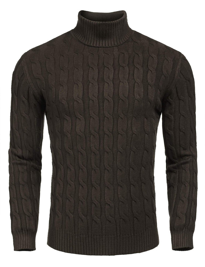Herren Feinstrickpullover mit hohem Kragen