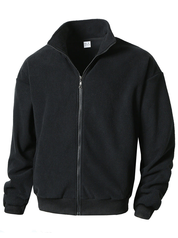 Herren Fleecejacke mit hohem Kragen und Reißverschluss Echoarchiv