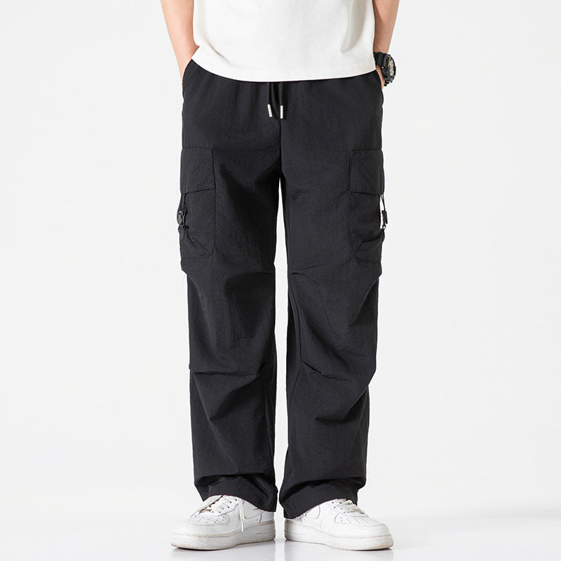 Herren Leichte Ripstop‑Trekking‑Cargohose mit Elastikbund, Kordelzug und Schnallen‑Cargotaschen Echo Archiv