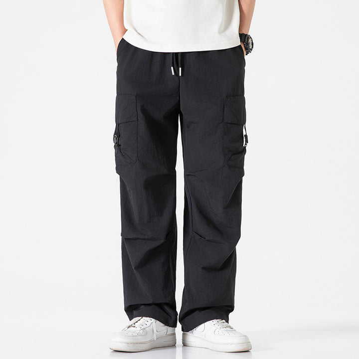 Herren Leichte Ripstop‑Trekking‑Cargohose mit Elastikbund, Kordelzug und Schnallen‑Cargotaschen Echo Archiv