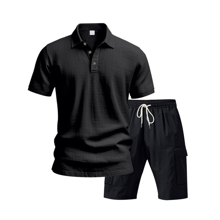 Herren Polo- und Shorts-Set aus atmungsaktivem Material mit komfortablem Schnitt Echoarchiv