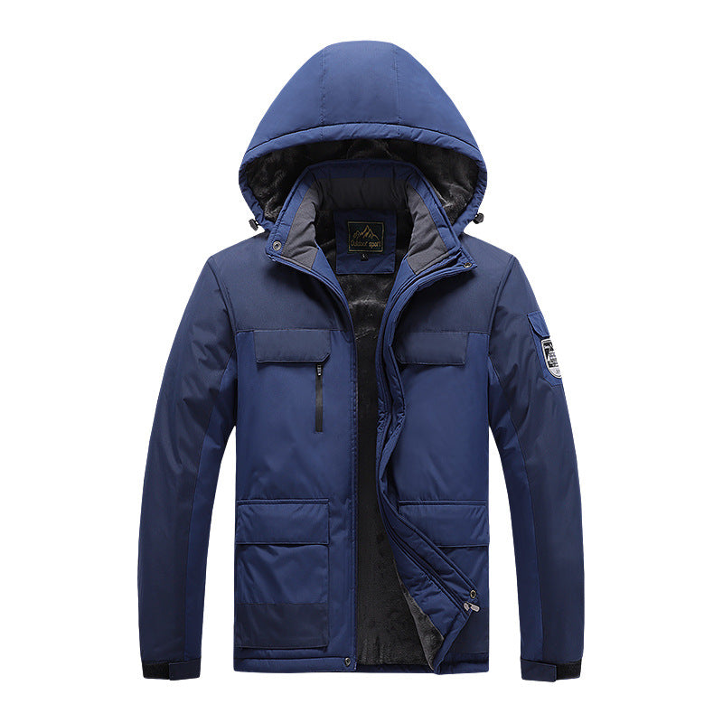 Herren Nano-Technik-Winter-Expeditionsjacke mit verdecktem Zwei-Wege-Reißverschluss, wasserabweisender Membran und multifunktionalen Taschen – Marzano