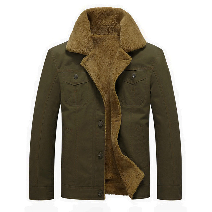 Herren Robuste Canvas-Truckerjacke mit durchgehendem Teddyfutter und Hemdkragen Echo Archiv