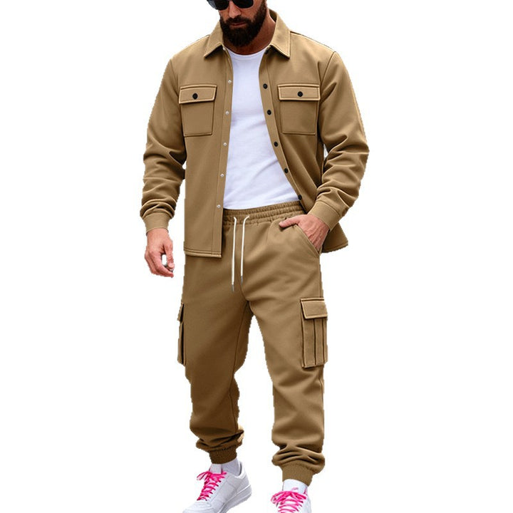 Herren lässiges Overshirt und Jogginghose Set Echoarchiv