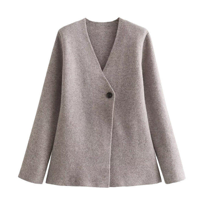 Damen Taillierter Peplum-Blazer-Mantel mit figurformender Silhouette und Ein-Knopf-Verschluss Echo Archiv