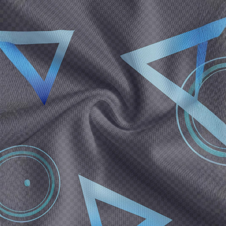 Herren modernes Poloshirt mit kreativem geometrischen Design Echoarchiv