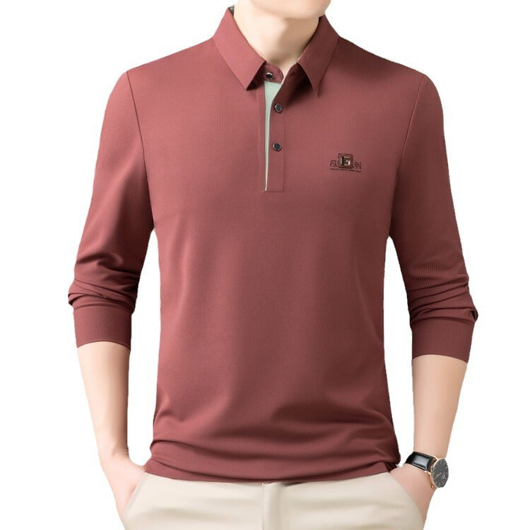 Herren hochwertiges Langarm Poloshirt mit feuchtigkeitsregulierendem Material und elegantem Kragen Echoarchiv
